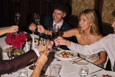 A group of friends celebrate New Year at The Langham Melbourne